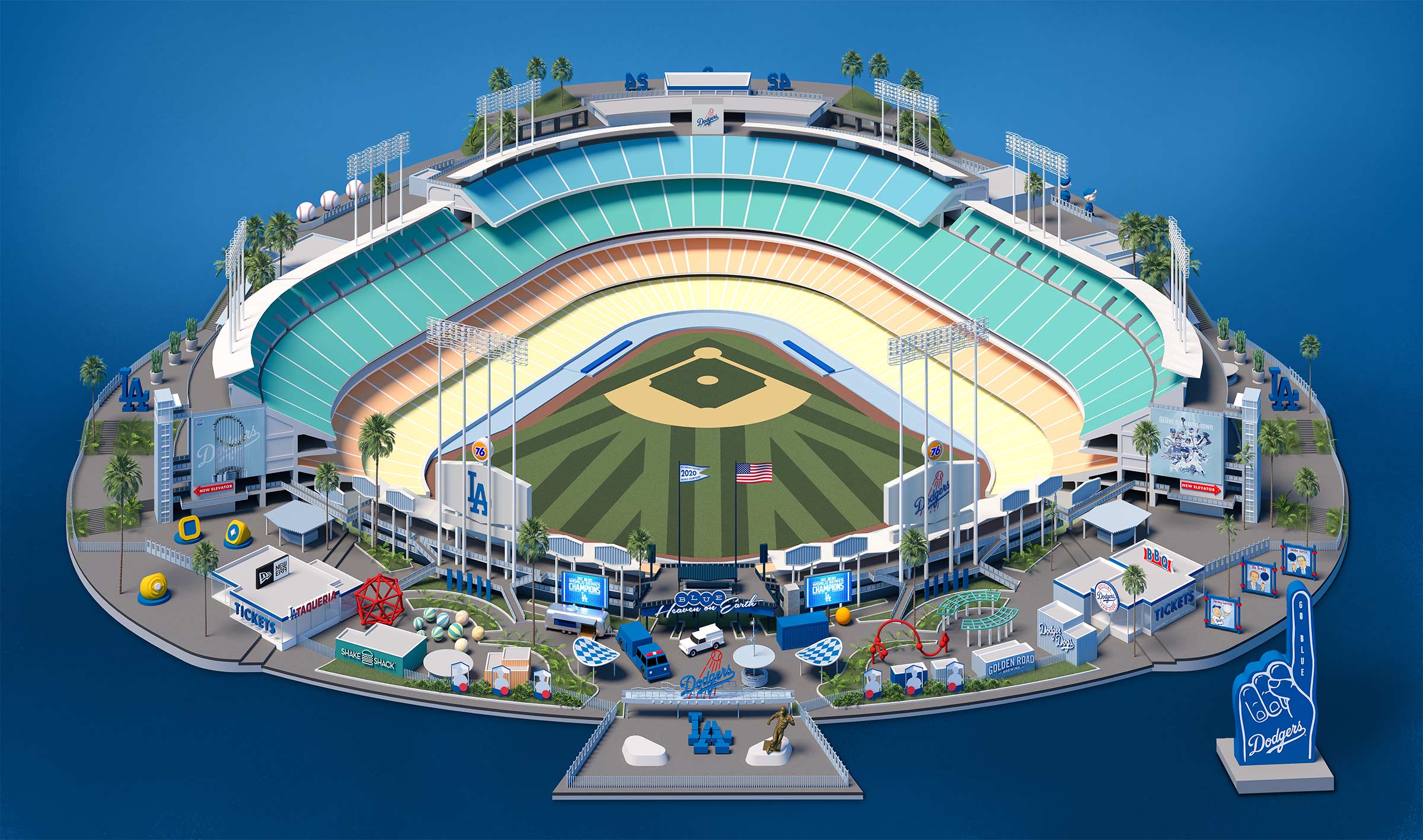 YDI ✎ Dodgers – Center Field Plaza